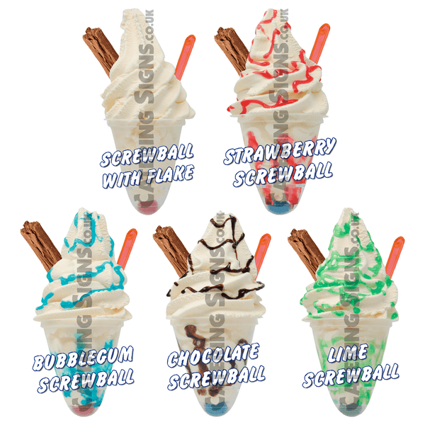 Raspberry Ripple Screwball Screwballs – King Whippy Solihull